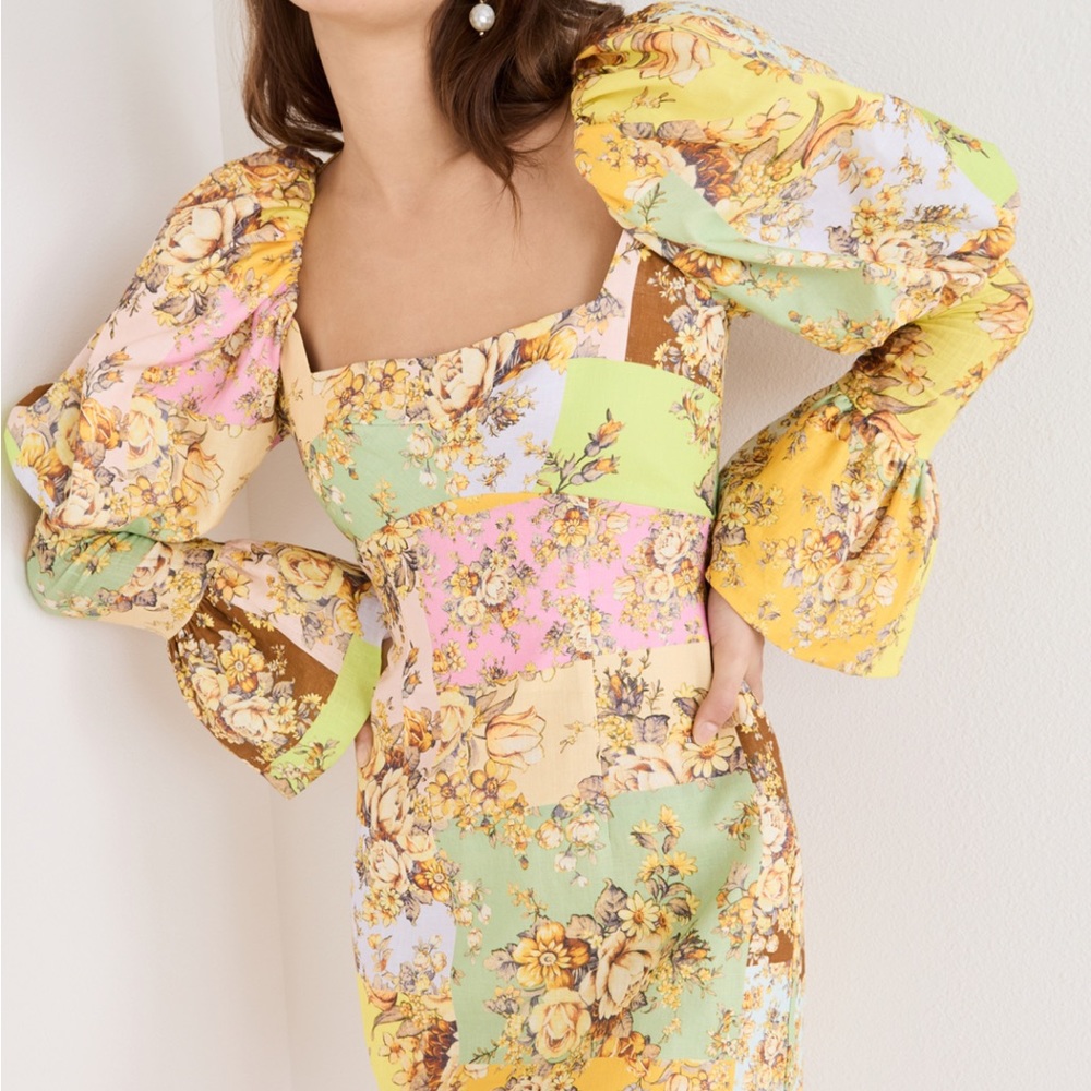 Alemais Matilde Puff Sleeve Mini Dress - Worn Once